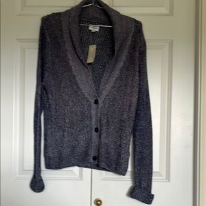 American Eagle XL sweaterPurple Chunky Knit V Neck Button Slouchy Cardigan NWT